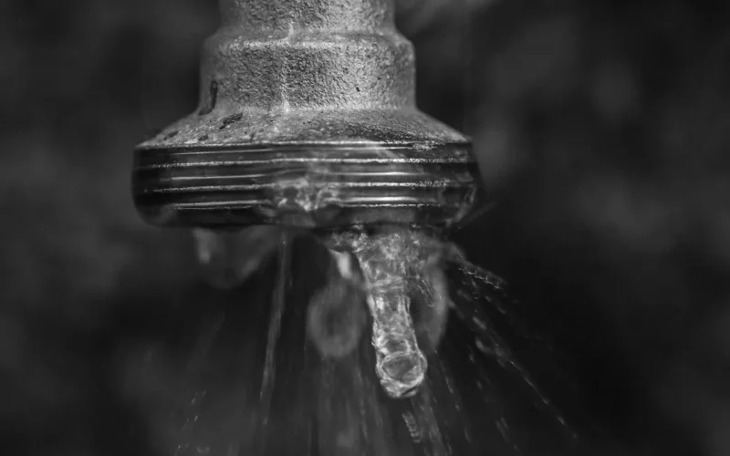 faucet wody, kropla wody, kran, upuszczać, metal