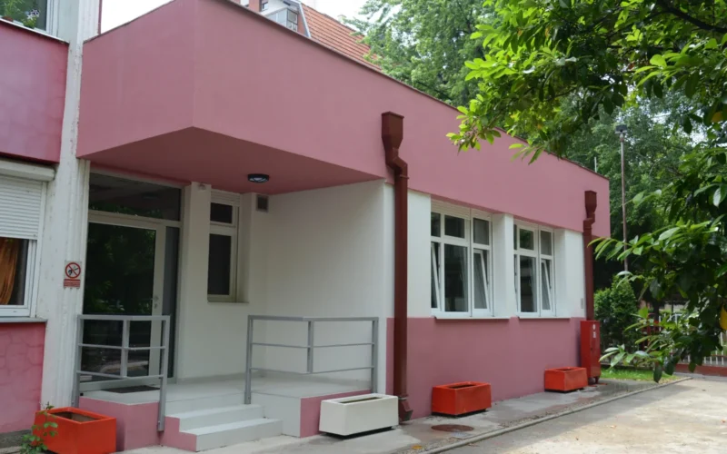 U.S. Ambassador Kirby, together with Serbian officials, mark the unveiling of a new elderly day care center, funded by U.S. European Command and executed by U.S. Army Corps of Engineers Europe District, June 12, 2014 in Niš, Serbia. The day care is attached to the existing Niš Geriatrics Center and will provide care for up to 25 elderly disabled persons. The Niš Geriatrics Center, which houses more than 200 elderly patients with conditions ranging from severe dementia to assisted-living needs, identified the requirement for a day care for elderly community members. Currently, no such facility exists in Niš. Through the U.S. Embassy’s Office of Defense Cooperation, EUCOM’s humanitarian assistance program provided $350,000 towards project construction conducted by international and local contractors under the oversight of the U.S. Army Corps of Engineers. Work began in October 2013 and was completed on schedule in June 2014. The project included demolition of an existing living room, addition of the new adjoining building, masonry building addition, exterior and interior masonry walls, reinforced concrete foundations and slabs, suspended ceilings, paint, exterior thermal insulation and stucco, plaster and paint for interior walls, roof, gutters, doors, windows and sills, flooring, bathrooms, heating connected to the existing central heating system and a new electrical system connected to the existing electrical system. (U.S. Army Corps of Engineers photo by Mark Nedzbala)